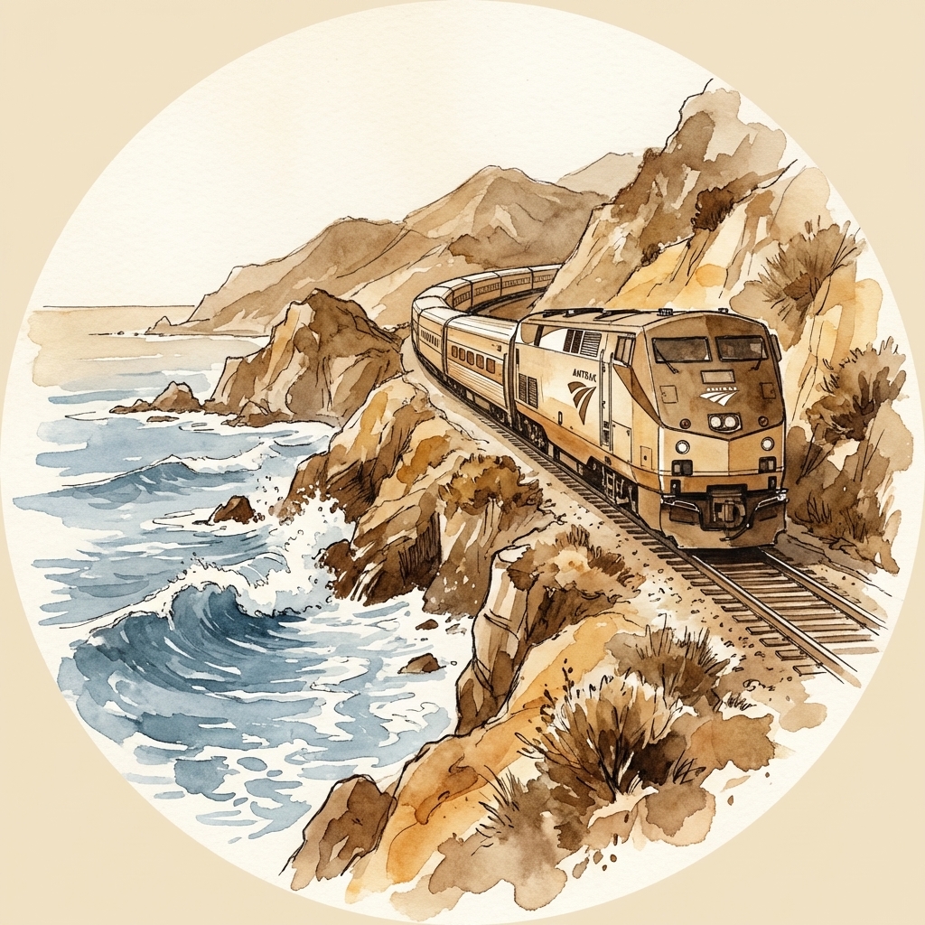 Coast Starlight reading badge