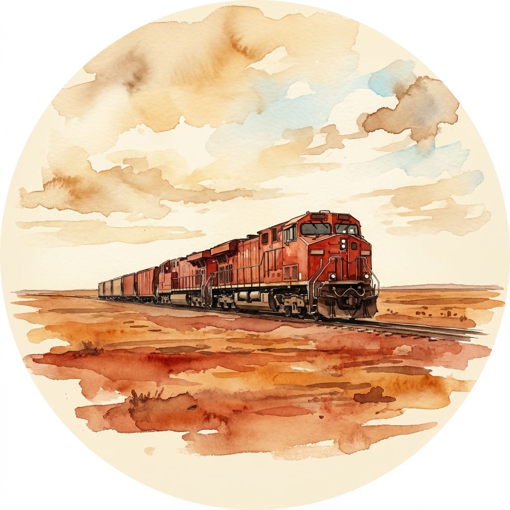 Ghan Overnight Rail reading badge